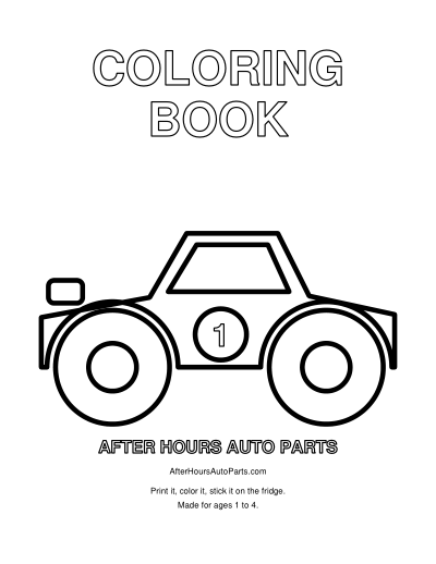 The first page of the coloring book for small children