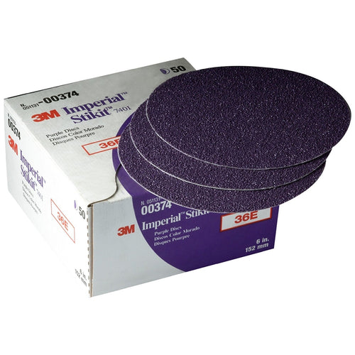 3M 00374 Imperial Stikit Disc, 6 in, 36E, 50/box