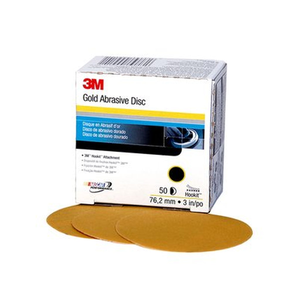 3M 00920 Hookit Gold Disc, 3 in, P100