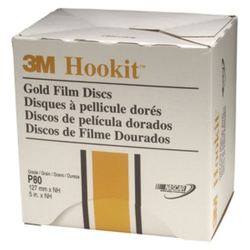 3M 00957 Hookit Gold Film Disc 255L, 5 in, P400