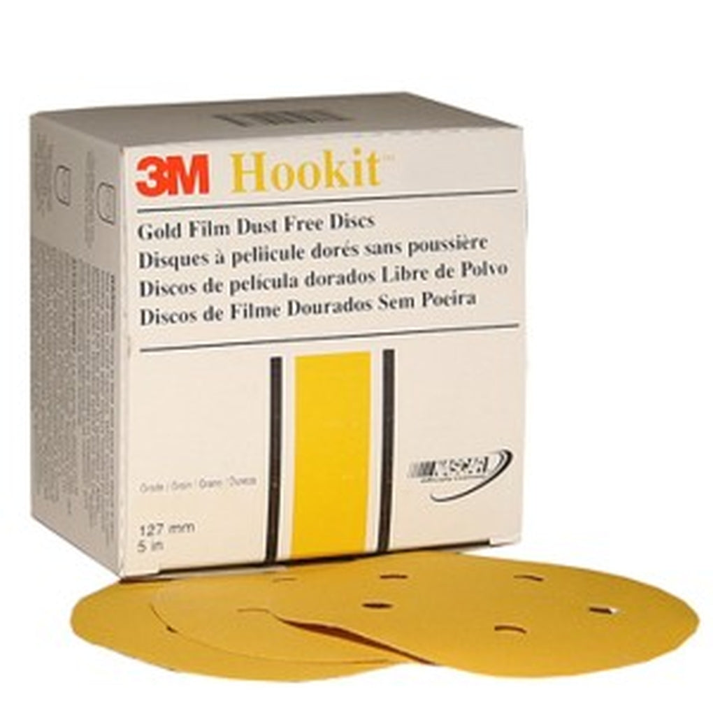 3M 01064 Hookit Gold Film Dust Free Disc 255L, 5 in, P150