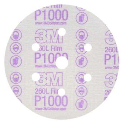 3M 01069 Hookit Finishing Film Disc Dust Free, 6 in, P1000