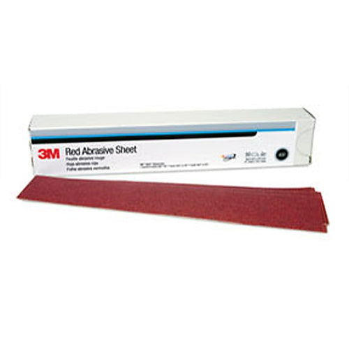 3M 01182 Red Abrasive Hookit Sheet, 2-3/4 in x 16-1/2 in, 40D