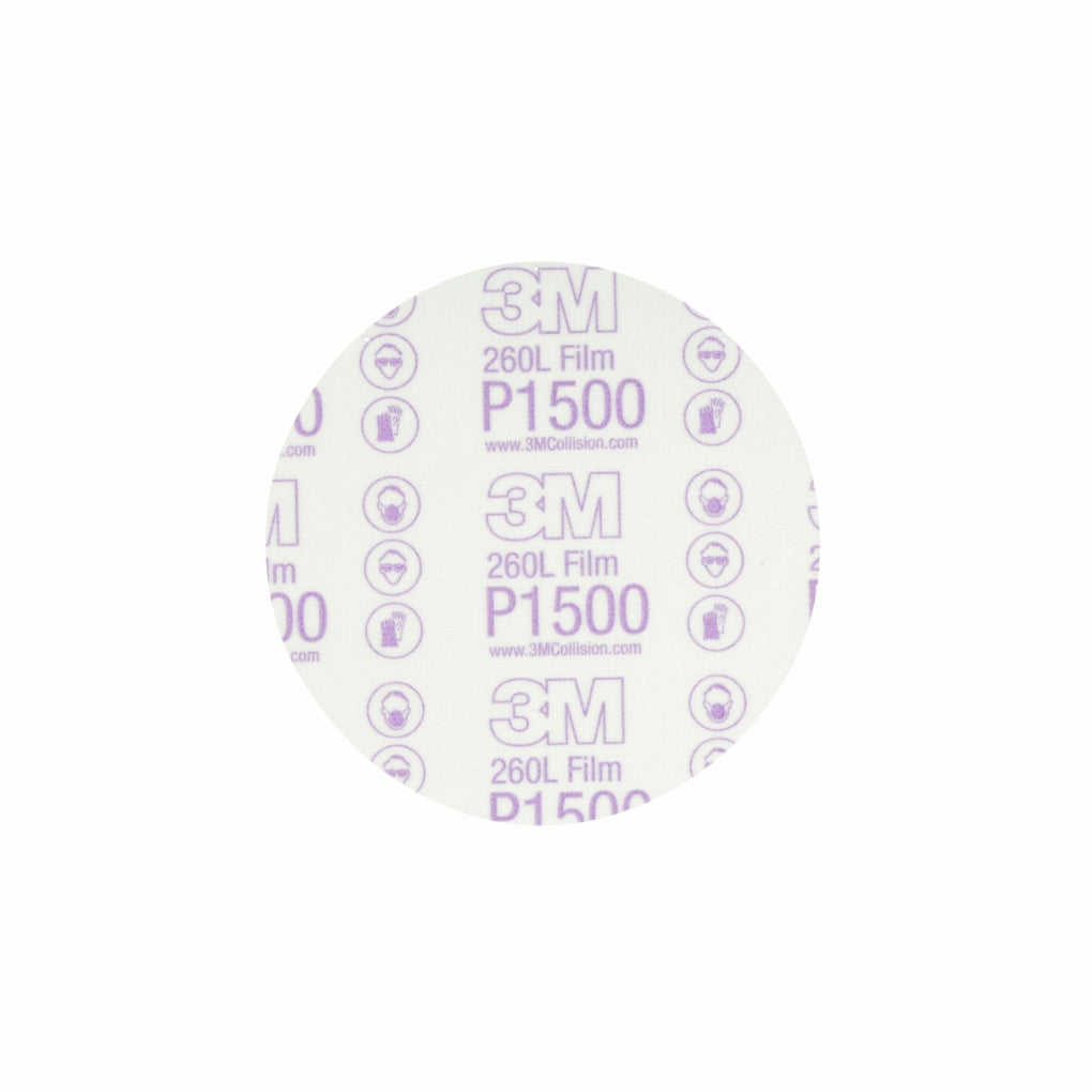 3M 01184 Red Abrasive Hookit Film Disc, 6 in, P1500