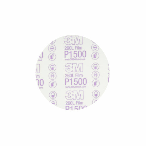 3M 01184 Red Abrasive Hookit Film Disc, 6 in, P1500