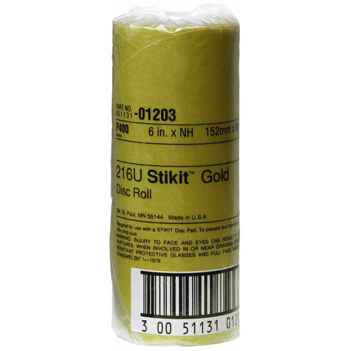 3M 01203 Stikit Gold Disc Roll, 6 in, P400A