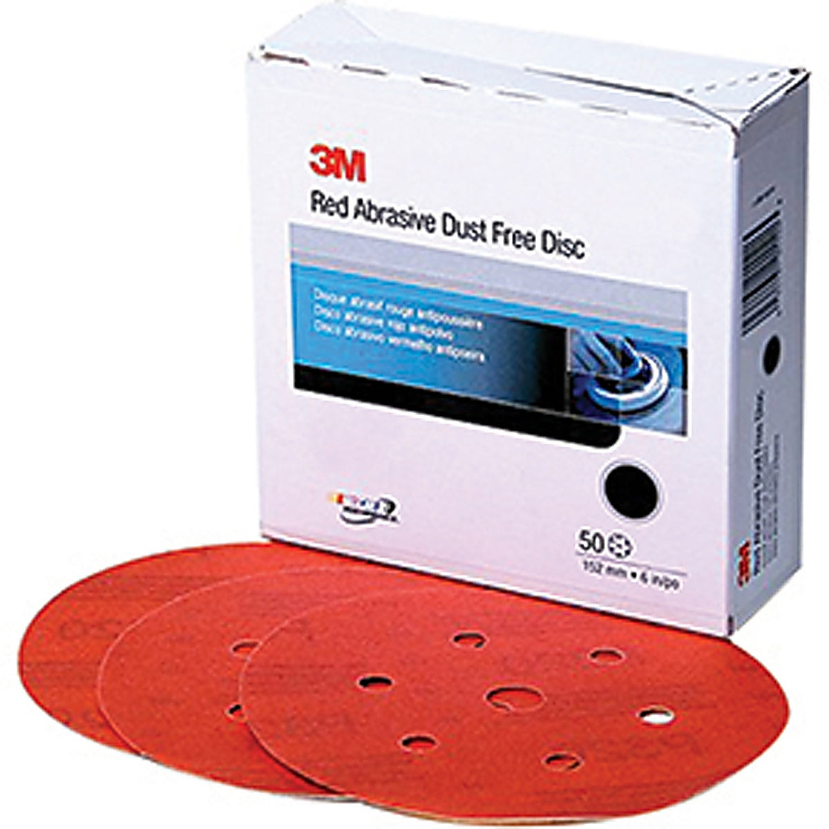 3M 01298 Red Abrasive Hookit Disc, 5 in, P180, 50/box 60455051072