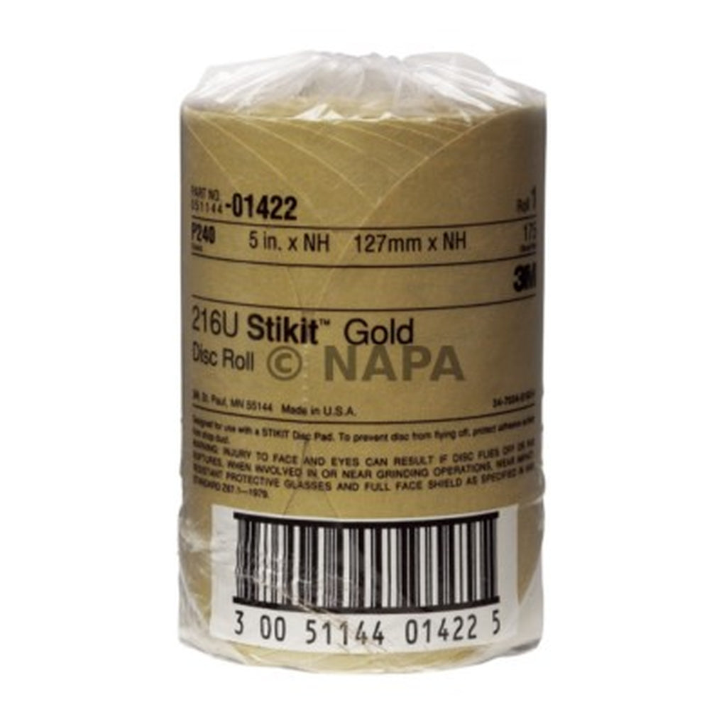 3M 01422 Stikit Gold Paper Disc Roll, 216U, 5 in x NH P240 A-weight