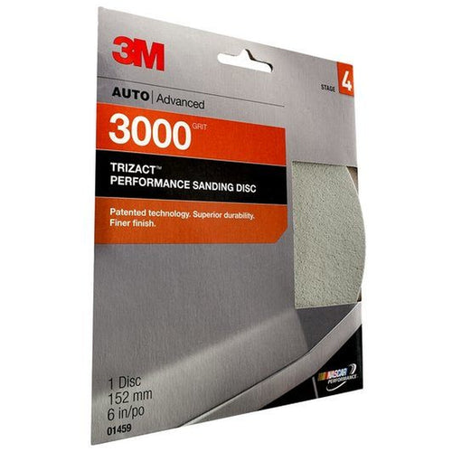 3M 01459 Trizact Performance Sanding Disc, 3000 Grit, 6 in
