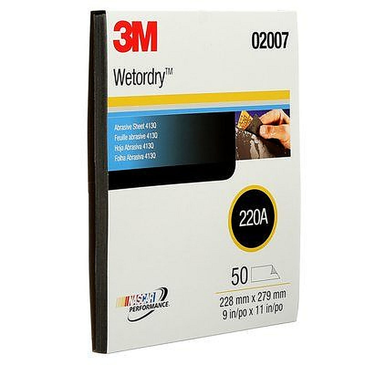 3M 02007 Wetordry Tri-M-ite Sheet, 9 in x 11 in, 220A
