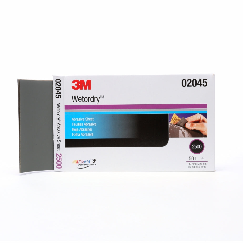 3M 02045 Imperial Wetordry Sheet, 5-1/2 in X 9 in, 2500A