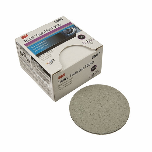 3M 02087 Trizact Hookit Foam Discs, 3 in, P3000