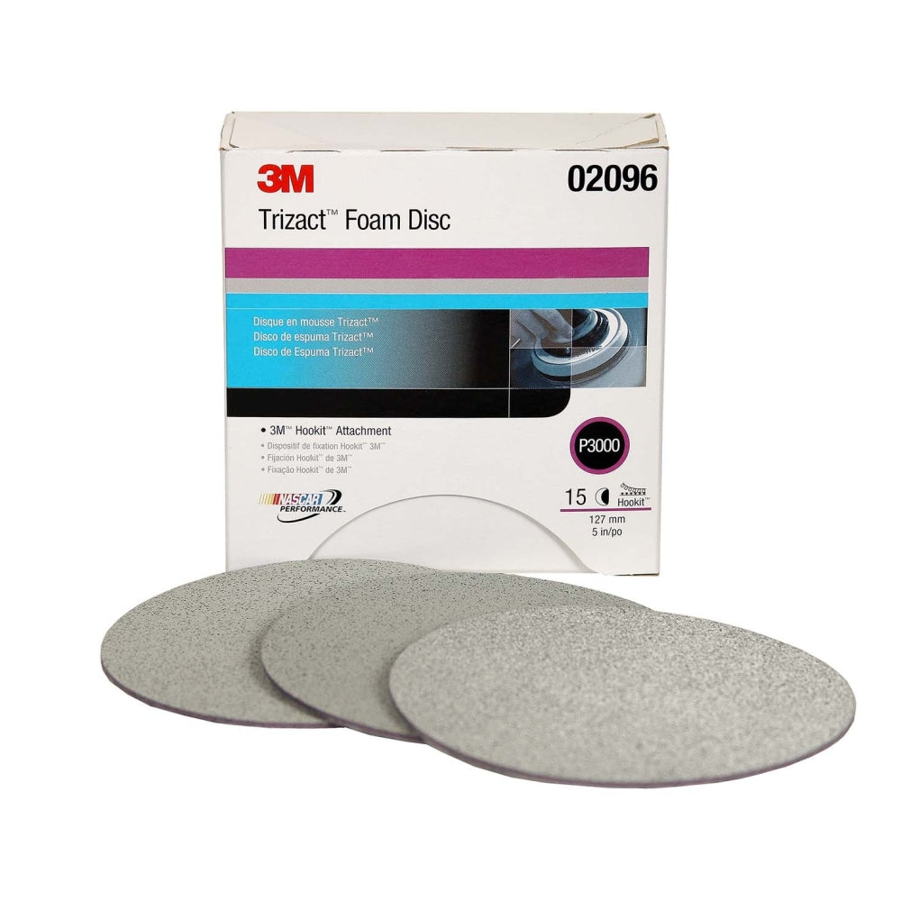 3M 02096 Trizact Foam Disc 3000 Hookit 5 in, 15/box UU003024161