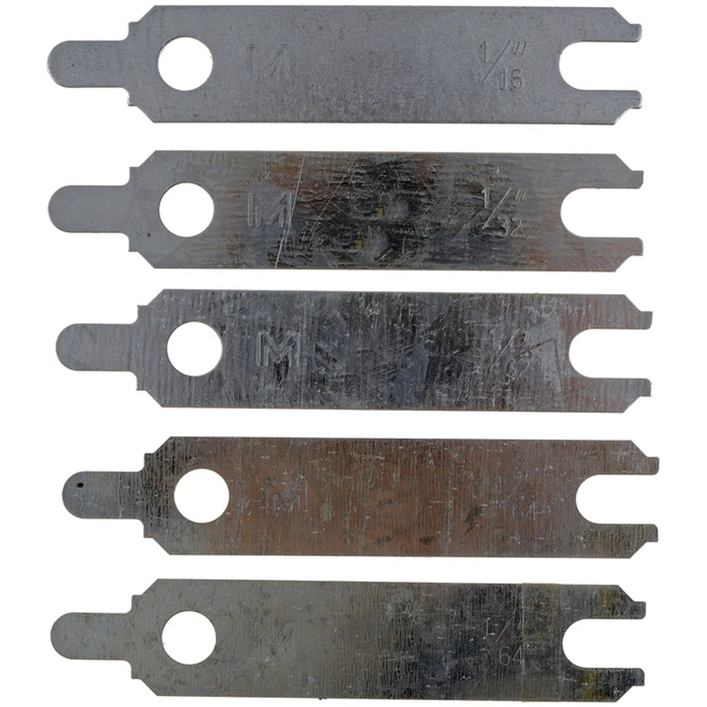 Dorman 02336 Starter Alignment Shim, (1) 1/64, (2) 1/32 and (2) 1/16 In.