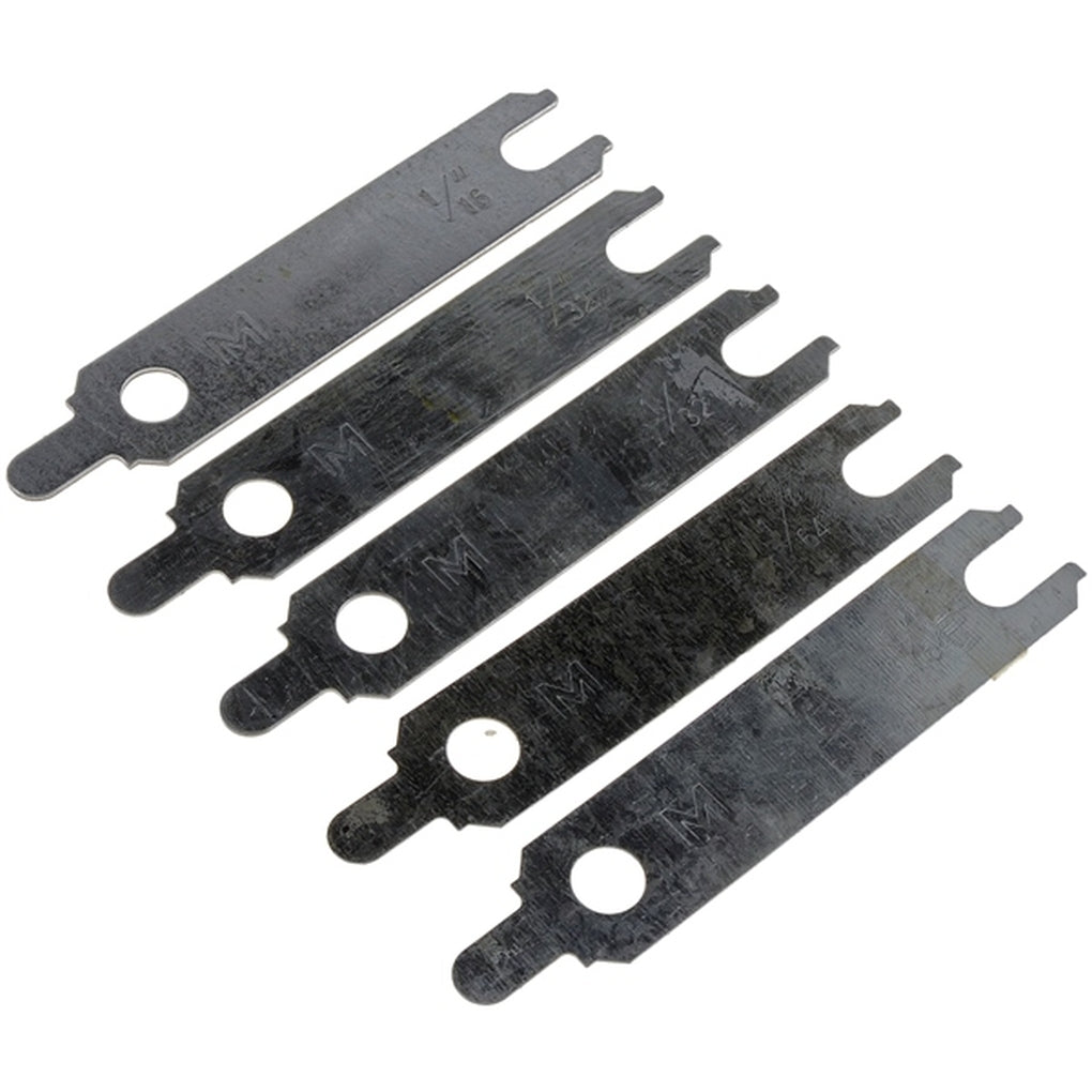 Dorman 02336 Starter Alignment Shim, (1) 1/64, (2) 1/32 and (2) 1/16 In.