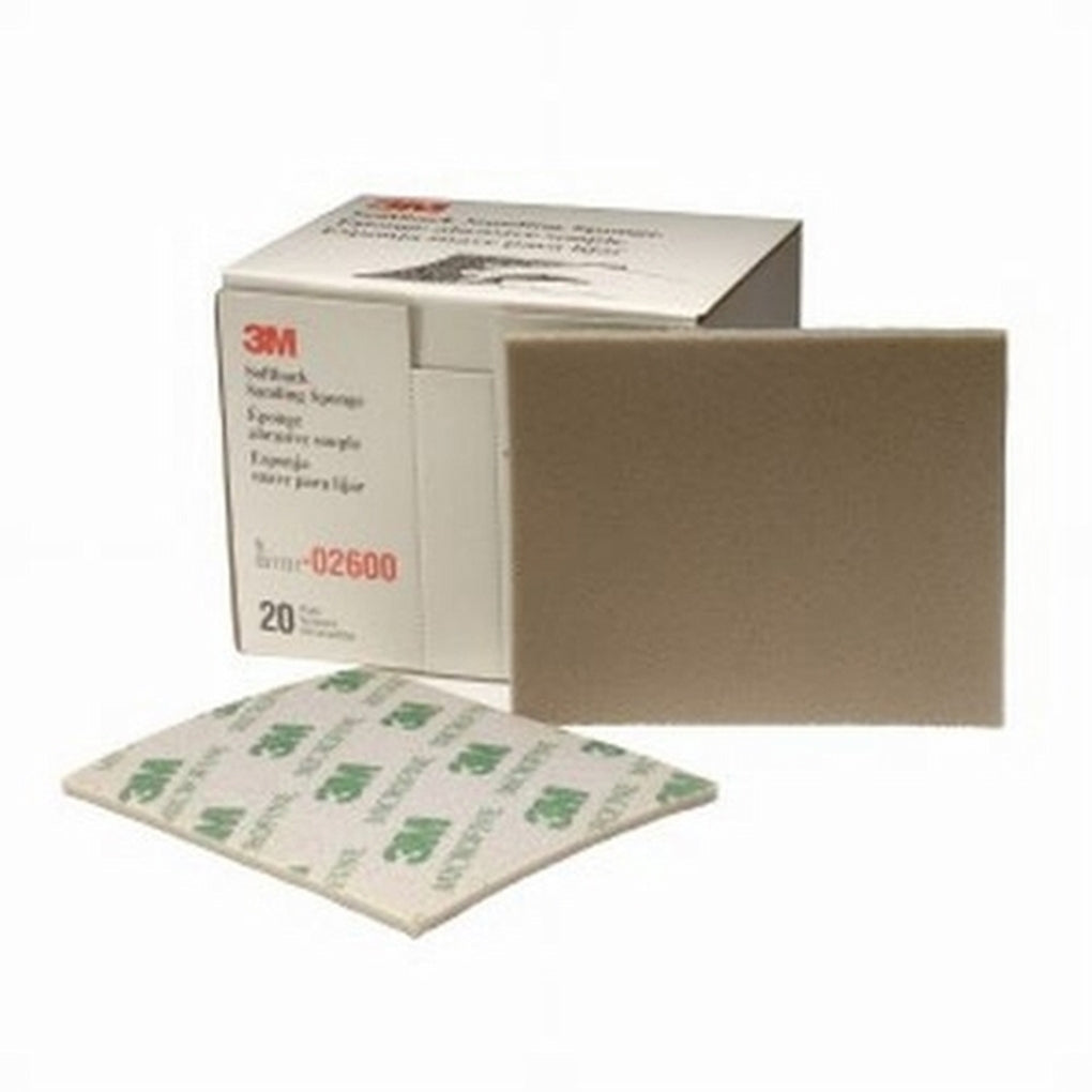 3M 02600 Softback Sanding Sponge, 4-1/2 in x 5-1/2 in, Microfine