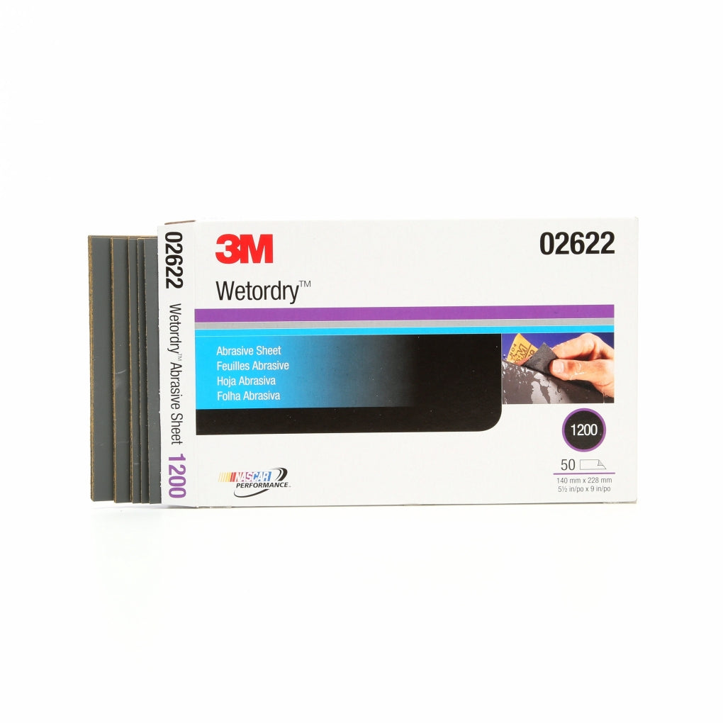 3M 02622 Imperial Wetordry Sheet, 5-1/2 in x 9 in, 1200C