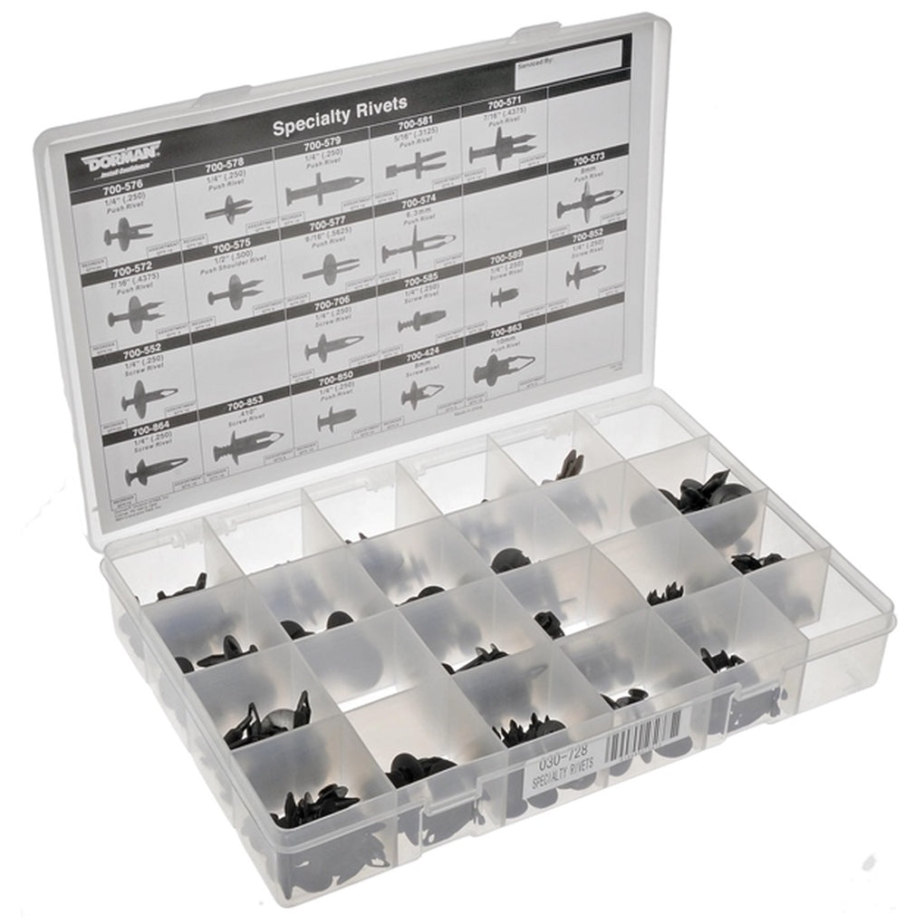 Dorman 030-728 Body Retainer Tech Tray Push-in/Screw-in Retainers