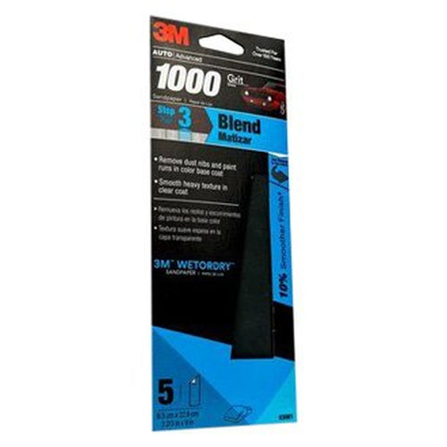 3M 03001 Wetordry Automotive Sandpaper, 3-2/3 in x 9 in, 1000G