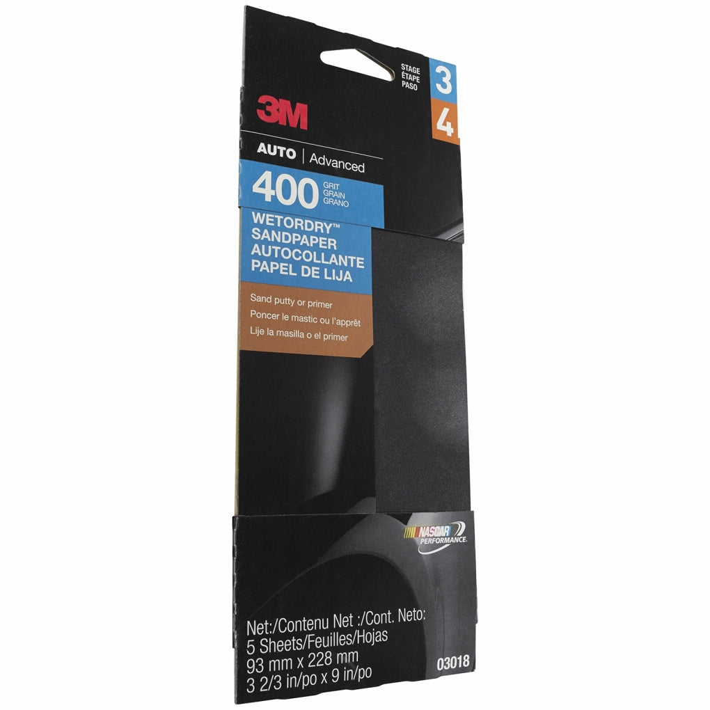 3M 03018 Wetordry Sandpaper, 3-2/3 in x 9 in, 400G