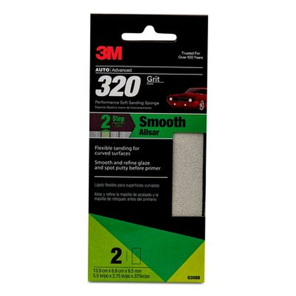 3M 03088 Performance Soft Sanding Sponge, 5-1/2 in x 2-3/4 in 60455070791