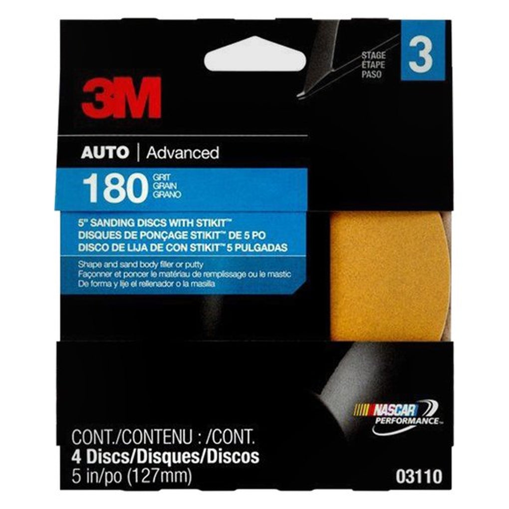 3M 03110 Adhesive Backed Sanding Disc, 5 in, Fine