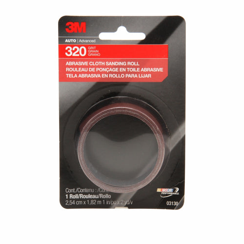 3M 03130 Cloth Sanding Roll, 1 in x 2 yd, Extra Fine
