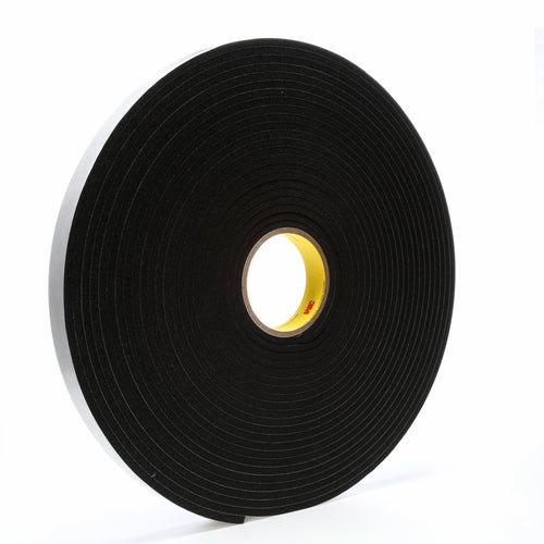 3M 03320 Vinyl Foam Tape 4504 Black, 1 in x 18 yard