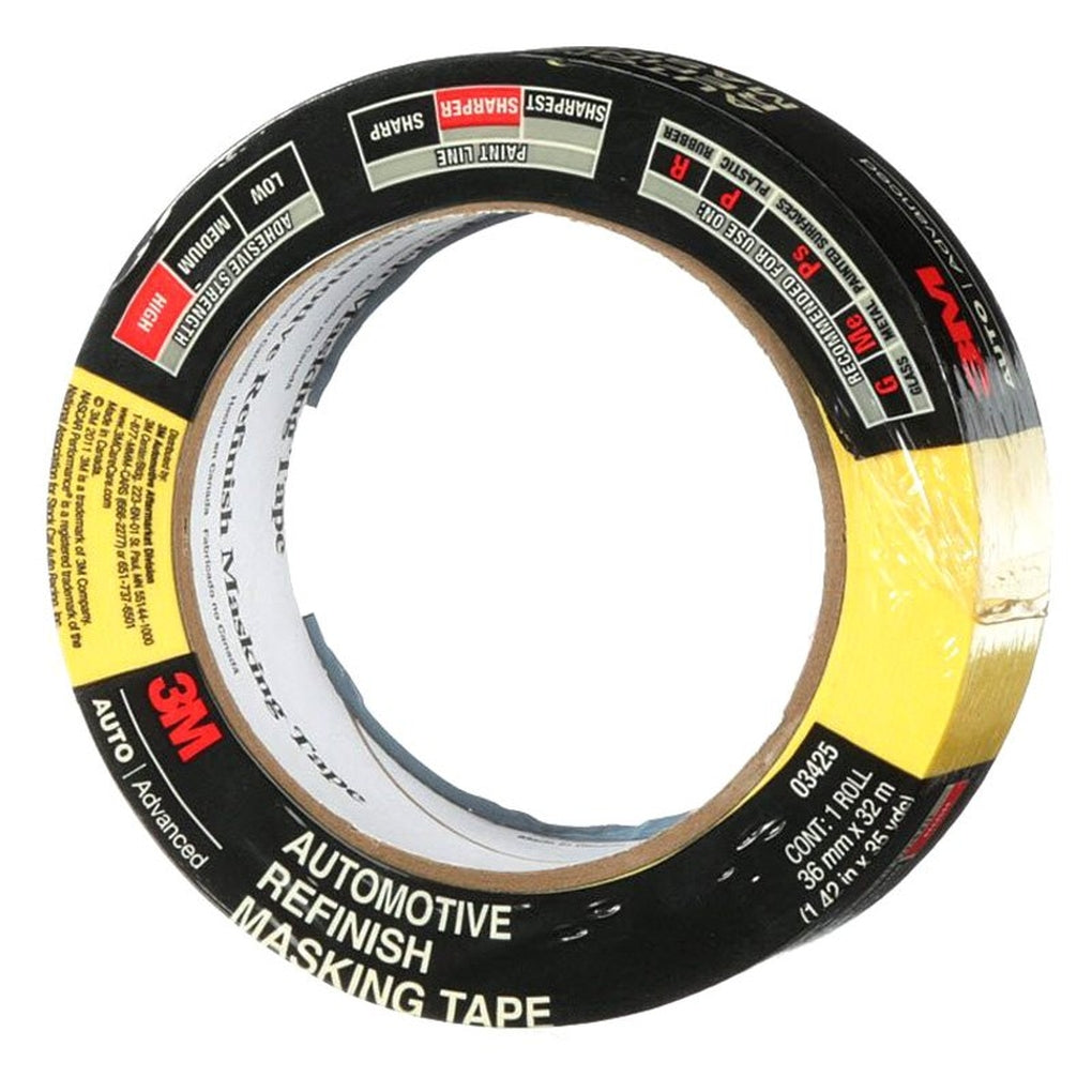 3M 03425 Automotive Refinish Masking Tape, 36 mm x 32 m 60455064158
