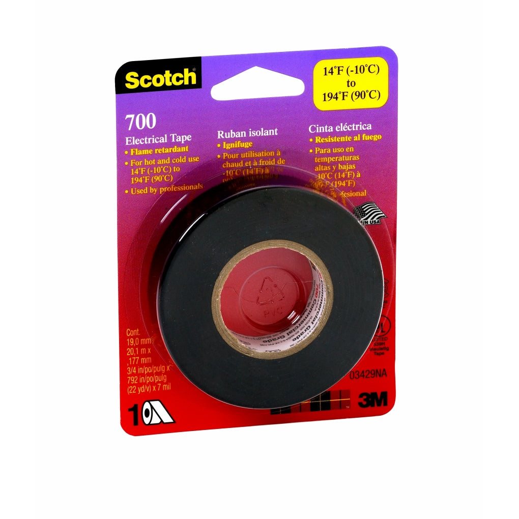 3M 03429 Scotch 700 Electrical Tape, 03429NA, 3/4 in x 66 ft 70006934106