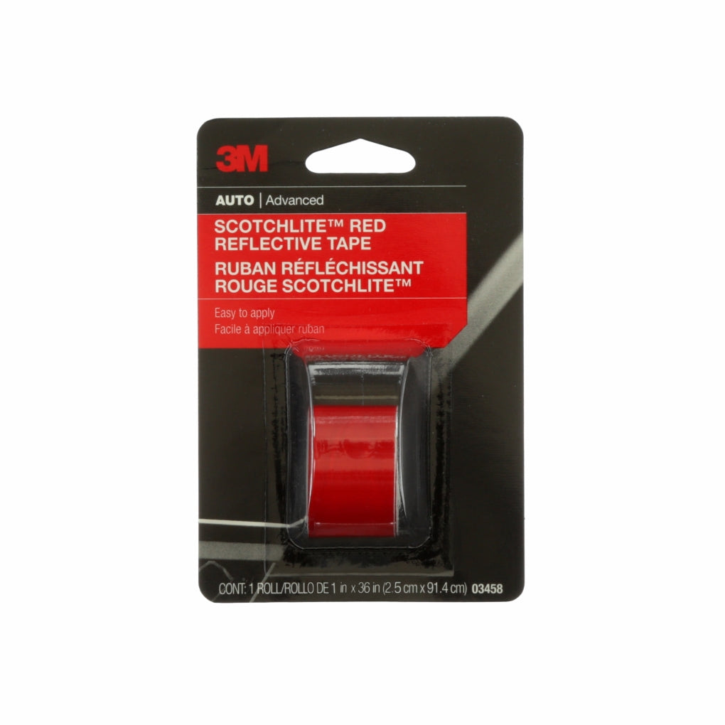 3M 03458 Scotchlite Reflective Tape, 1 in x 36 in, Red