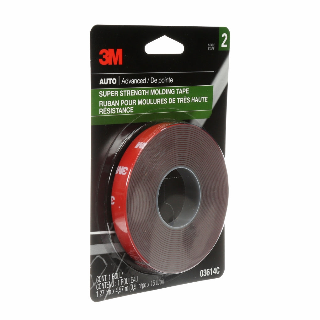 3M 03614 Scotch Mount Molding Tape, 1/2 in x 15 ft