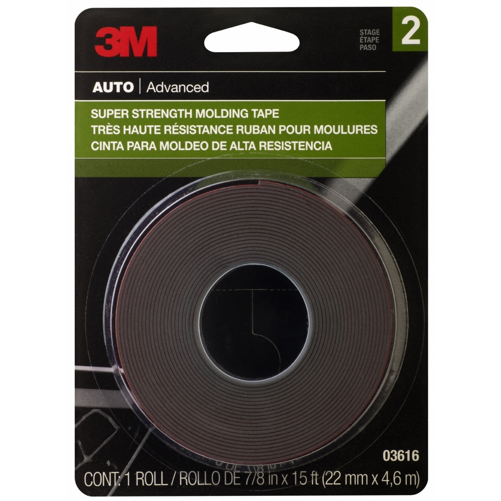 3M 03616 Scotch-Mount Molding Tape, 7/8 in x 15 ft