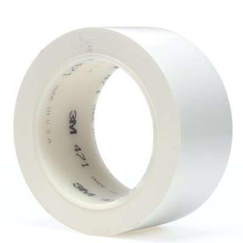 3M 04311 Vinyl Tape 471 White, 2 in x 36 yd 5.2 mil 70006020963