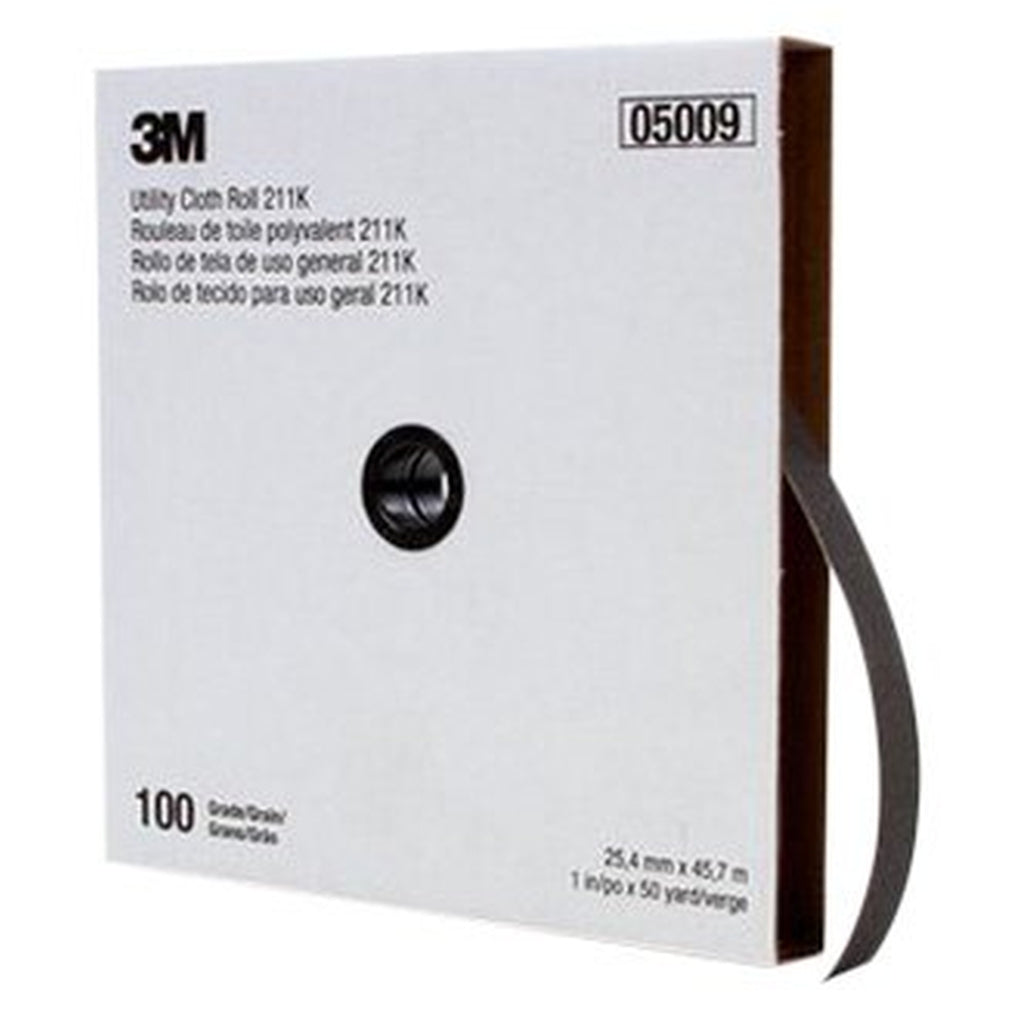 3M 05009 Cloth Utility Roll 211K, 1 in x 50 yd 100J