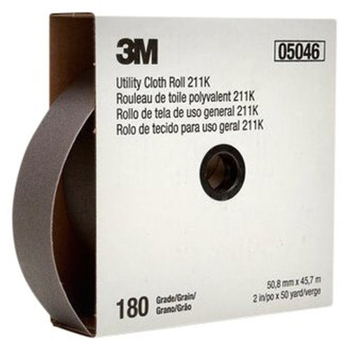 3M 05046 Utility Cloth Roll 211K, 2 in x 50 yd, 180J