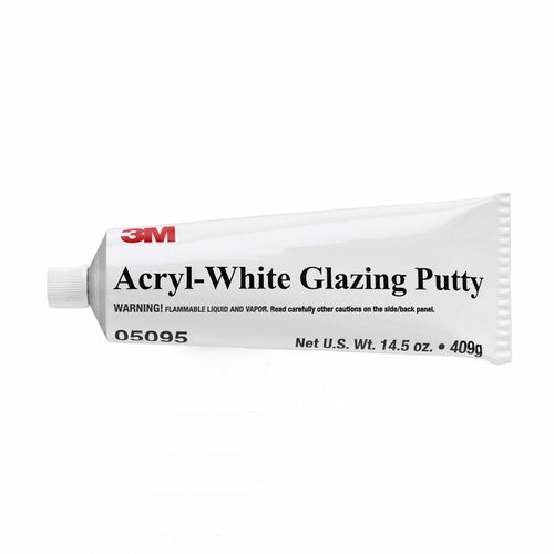 3M 05095 Acryl-White Glazing Putty, 14.5 oz Tube 60455049217