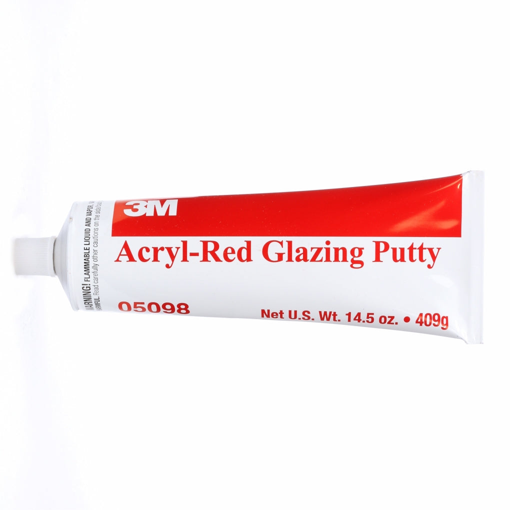 3M 05098 Acryl-Red Glazing Putty, 14.5 oz tube
