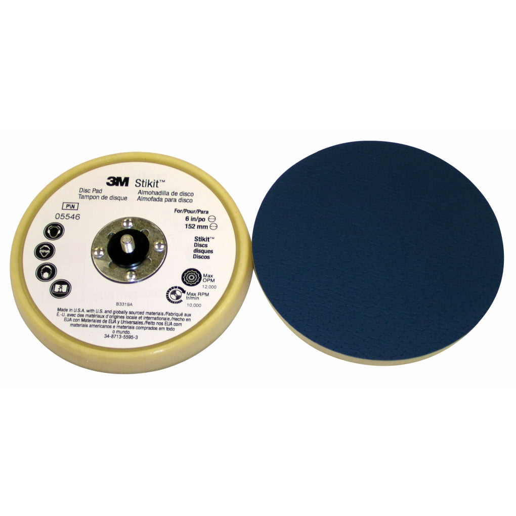 3M 05546 Stikit Low Profile Finishing Disc Pad, Brown, 6 in x 11/16 in 5/16-24 External