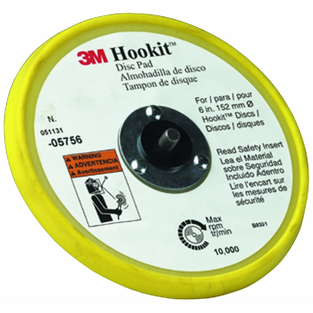 3M 05756 Hookit Low Profile Disc Pad, 6 in
