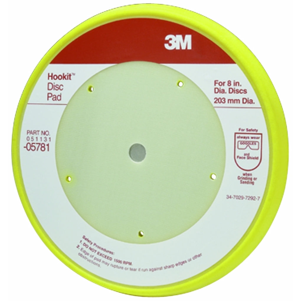 3M 05781 Hookit Disc Pad Dust Free, 8 in