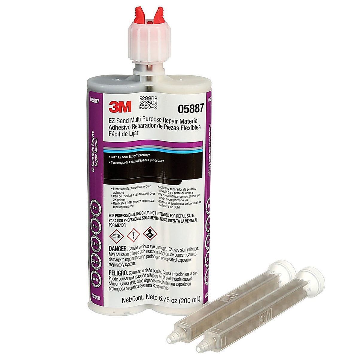 3M 05887 Automix EZ Sand Flexible Parts Repair, 200 mL