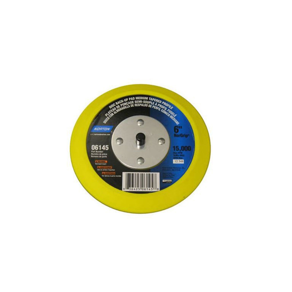 Norton 06145 6" Medium NorGrip Tapered Pad