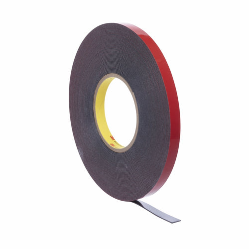 3M 06386 Automotive Acrylic Plus Attachment Tape, Black, 1/4 In X 20 Yds, 45 mil