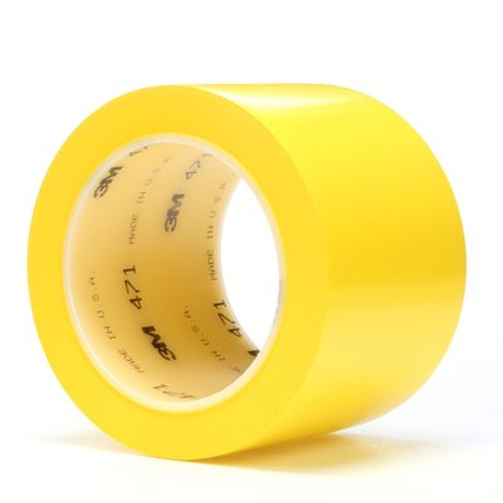 3M 06470 Vinyl Tape 471, Yellow, 3 in x 36 yd 70002413246
