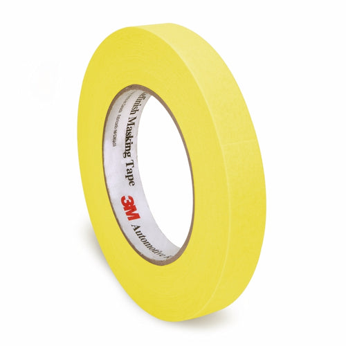 3M 06653 Automotive Refinish Yellow Masking Tape, 24 mm x 55 m 36/Case 60455047336
