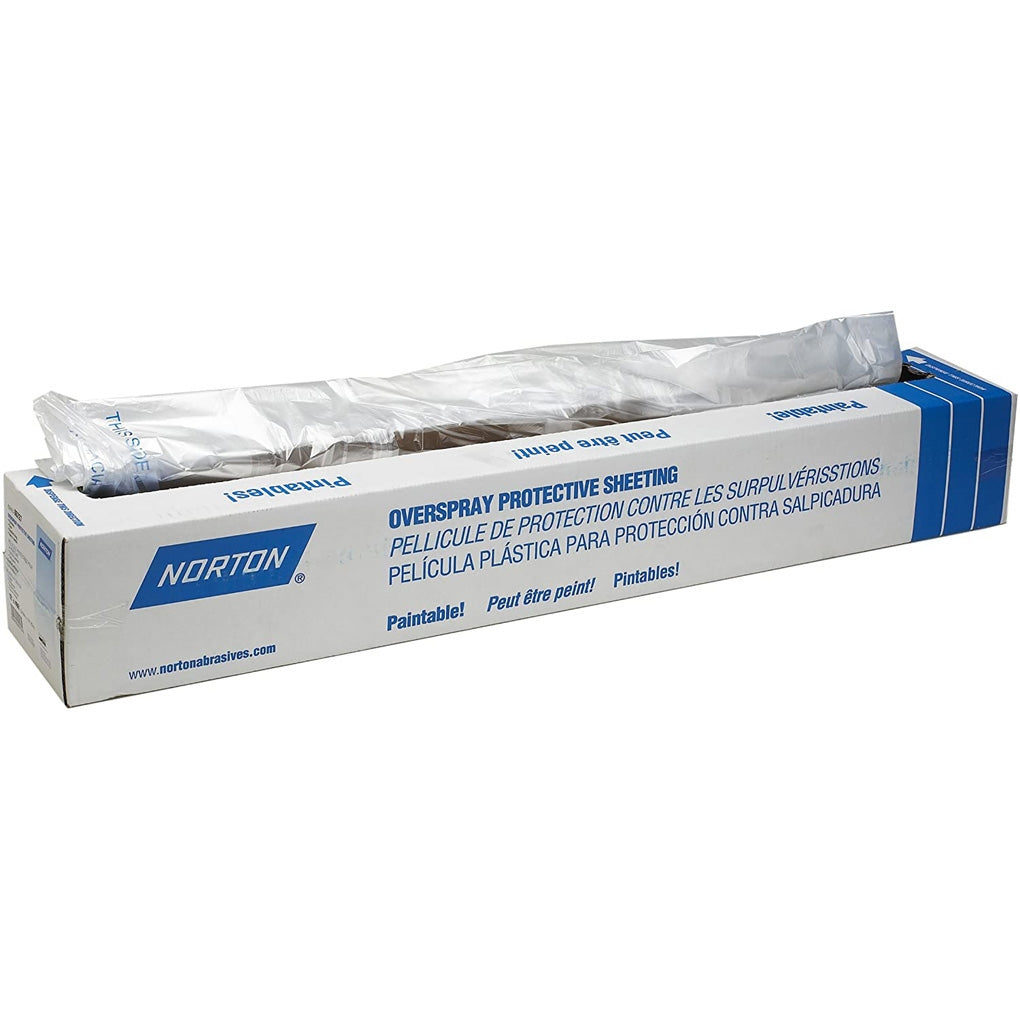 Norton 06727 Overspray Protective Plastic Sheeting 12' x 400'