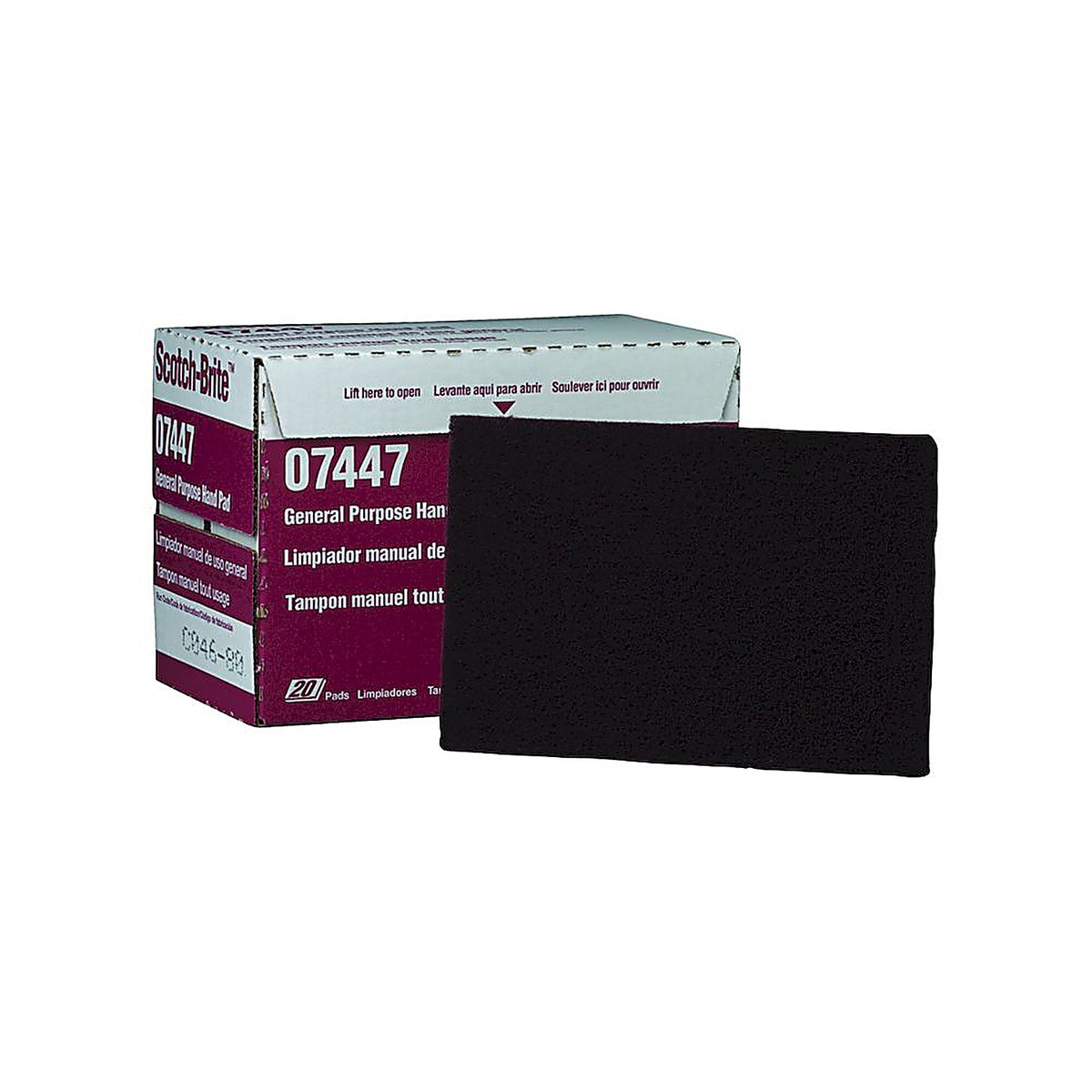 3M 07447 Scotch-Brite General Purpose Hand Pad 20/box