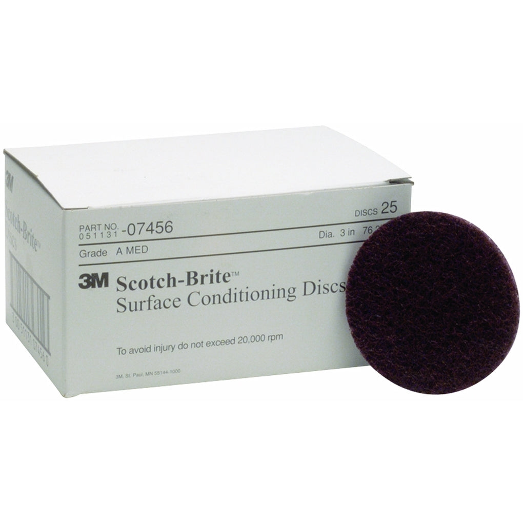 3M 07456 Scotch-Brite Surface Conditioning Disc, 3 in x NH A MED