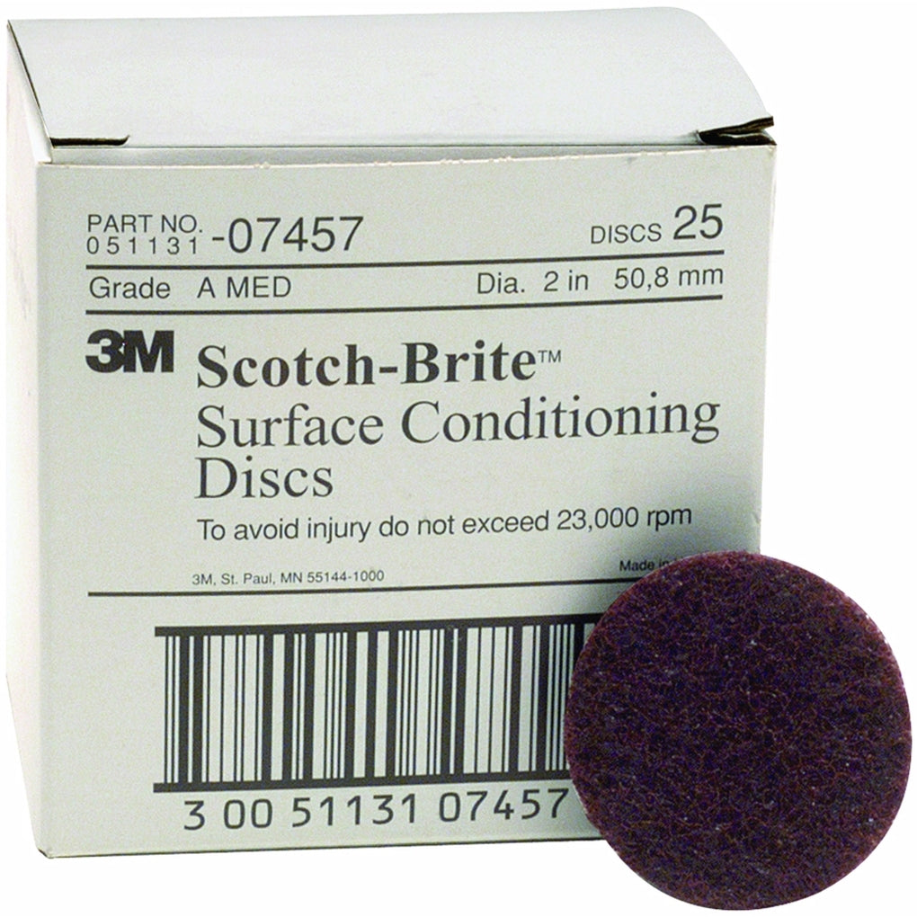 3M 07457 Scotch-Brite Surface Conditioning Disc, 2 in x NH A MED